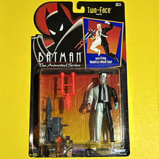 Kenner Batman The Animated Series Two-Face Action Figure w  Gun Black & White
