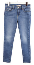 LEVI'S 710 Super Skinny Premium Big E Jeans Women's W29 L28 Blue Faded Denim
