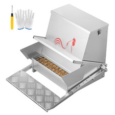 Uimoso Automatic 40 lbs Poultry Feeder with Rainproof Treadle and Lid