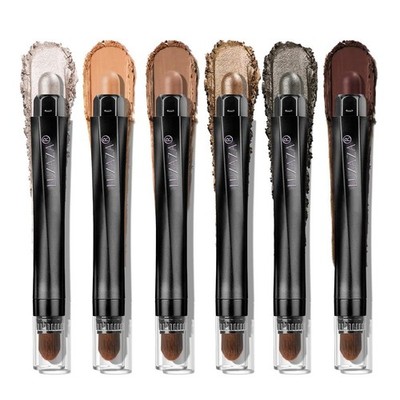 LUXAZA PRO Neutral Brown Eyeshadow Stick Makeup 6PCS Set, Metallic Shimmer Ma...