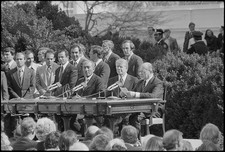 Photo:President Jimmy Carter, Menachem Begin, President Anwar Sadat 1979