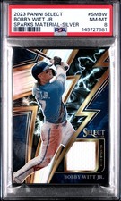 2023 PANINI SELECT SPARKS MATERIAL SILVER #SMBW BOBBY WITT JR. 160/199 PSA 8