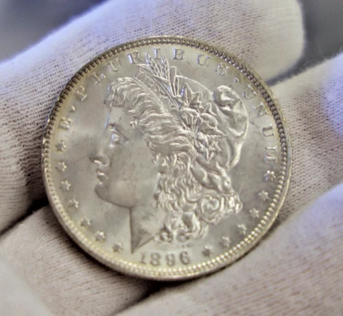 1896 US Morgan Silver Dollar $1 Unc