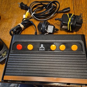 Atari Flashback Black Portable Video Game Home Console With Controllers & wires 