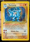 Pokemon Machamp 8/102 Holo Rare 1st Edition Base Set