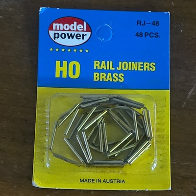 #ad HO SCALE MODEL POWER BRASS RAIL JOINERS #RJ 48. 48 Pieces NEW OLD STOCK $9.99