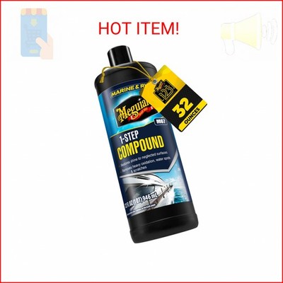 Meguiar s Marine/RV One Step Compound, M6732, Removes Oxidation, Stains, Scratch