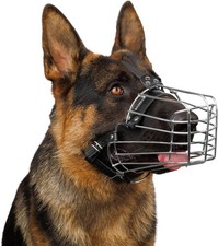 Wire Dog Muzzle German Shepherd Medium Large Dogs Adjustable Durable Metal