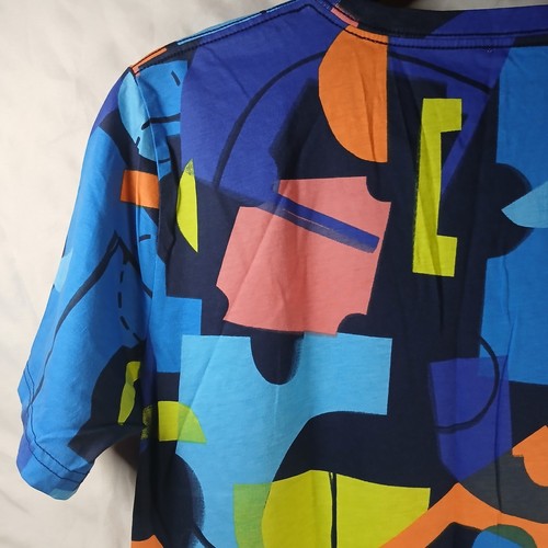adidas Bright Geometric Logo Short Sleeve Pocket T-Shirt Cotton XL 18-20 Big Kid - Picture 7 of 8