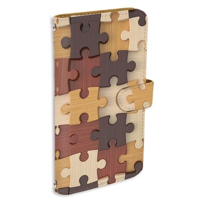 arrows Be3 F-02L puzzle pattern Brown wood grain pattern fake design notebo 923