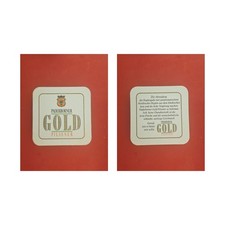 Paderborner Gold schwarze Schrift Brauerei Bierdeckel Bier