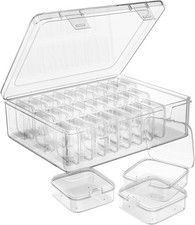 Bead Organizer Box, 30pcs Small Clear Plastic Storage Containers, Craft Storage