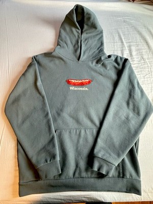 WDT Heavyweight Wisconsin  Brat  Hoodie 2XL Gray