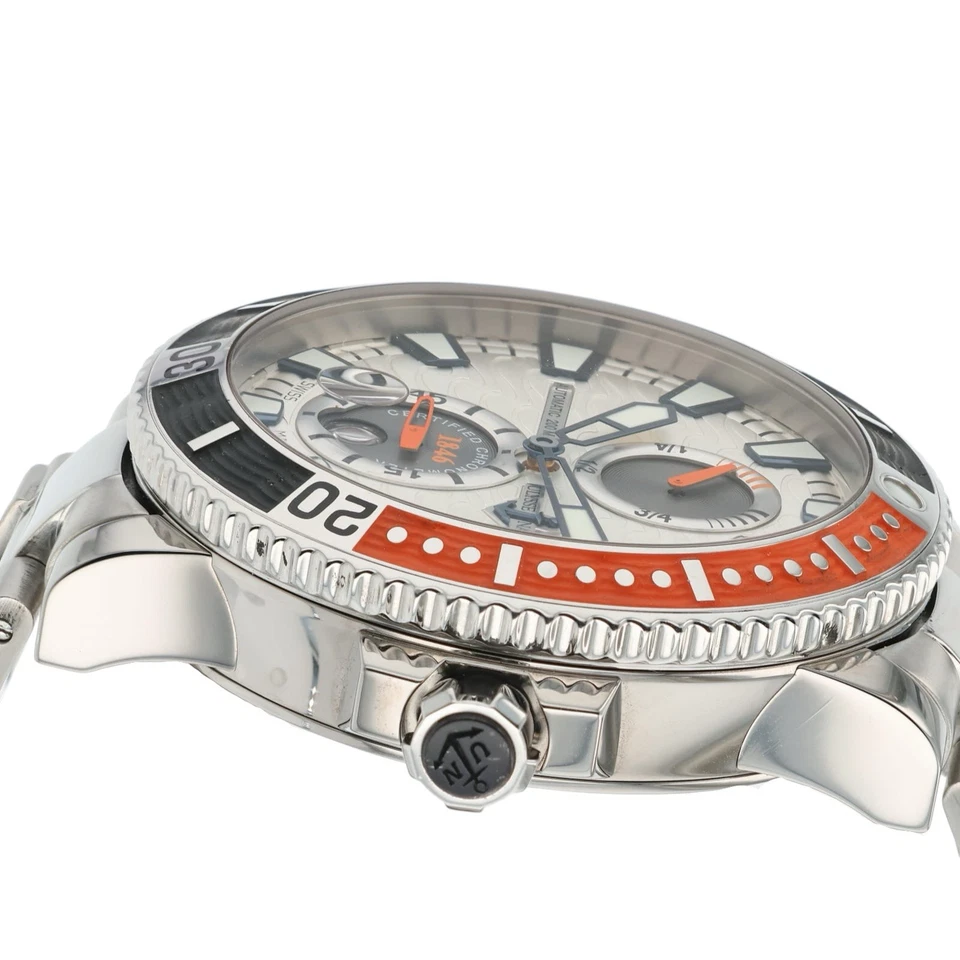 Ulysse Nardin Maxi Marine acero inoxidable esfera plateada 45 mm automático para hombre 263-90 Foto 3 de 4