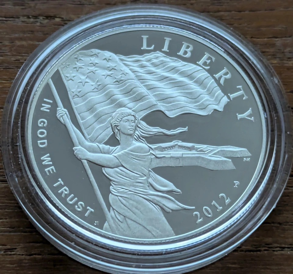 2012-P US Mint Star-Spangled Banner Commemorative Silver Dollar Proof OGP/COA - Image 2 of 4