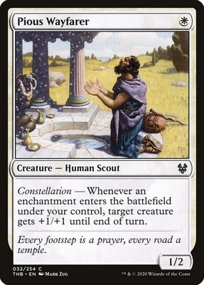 MTG Magic THB Theros Beyond Death - 1x EN NM 032 C Pious Wayfarer