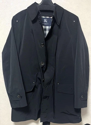 Burberry London trench coat con cintura e bottoni nero da uomo taglia US S originale