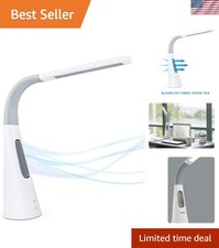 LED Desk Lamp with Fan, Cool Breeze Lamp with Bladeless Fan with Adjustable N...