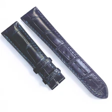 OEM Quality Genuine Patek Philippe Blue Alligator Leather Band - 20mm x 16mm