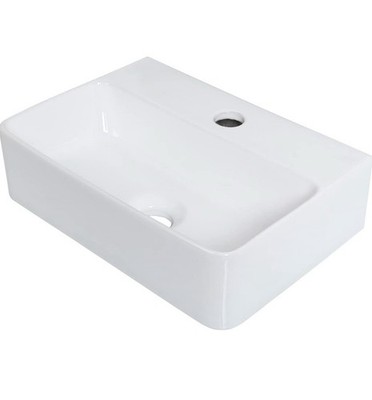Ibergrif M41101 Badezimmer weiß Keramik Gefäß Waschbecken rechteckig Wandmontage