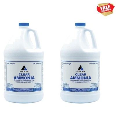 Clear Ammonia Cleaner Liquid, 2 Gallon, Multipurpose, Multi-Surface Cleaning ...