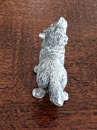 Hudson “Noah’s Ark” Pewter Wolf Vintage Figurine Miniature Animal Collectible - Picture 4 of 6