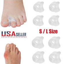 4Pcs Silicone Soft Gel Toe Separator Bunion Toes Spacer Orthotics Pain Relief US