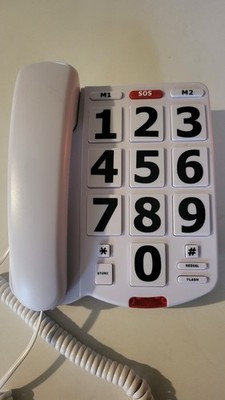 Big Button Phone For Seniors/ Disabled Hands Free Option Extra Loud Ringer