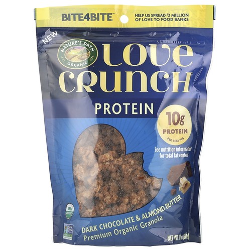 Love Crunch®, Protein, Premium Organic Granola, Dark Chocolate & Almond Butter,
