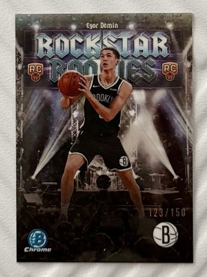 EGOR DEMIN 2025 BOWMAN CHROME ROCKSTAR ROOKIES MINI DIAMONDS /150 #RR-8 ROOKIE