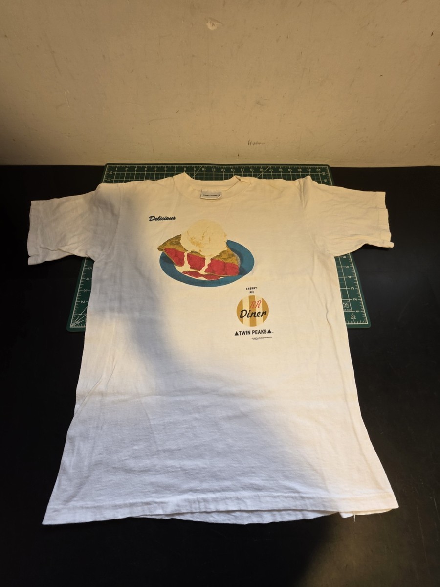VTG Stanley Desantis Twin Peaks TV Pie Graphic T shirt Adult LARGE