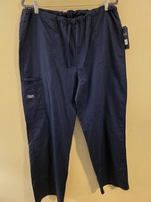 Cherokee Workwear Size Large Drawstring Cargo Scrub Pant 4043 NAVW Navy