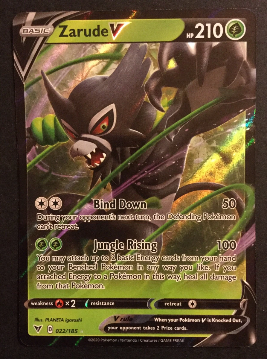 Pokemon ZARUDE V 022/185 Vivid Voltage - ULTRA RARE HOLO - - MINT