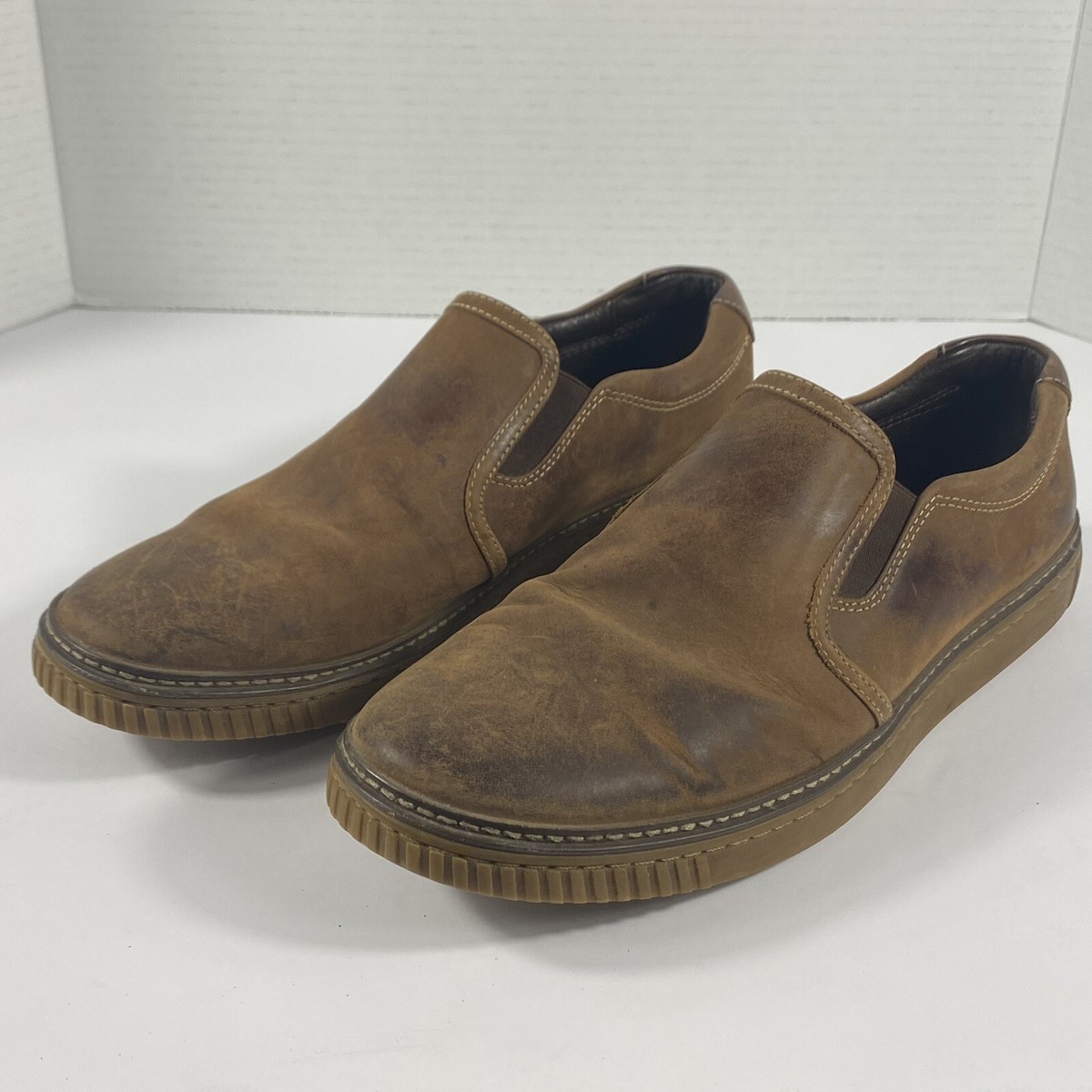 Johnston & Murphy Mens 10 McGuffey Loafer Tan Sheepskin Slip  display picture 3