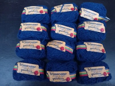 Lot de 12 pelotes de laine vintages Pierber "Frimosane" 40gr en laine neuves - Photo 1/2
