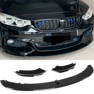 Spoiler labbro anteriore adatto per BMW Serie 4 F32 F33 F36 pacchetto sportivo nero pianoforte