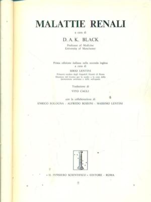 NIERENERKRANKUNGEN MEDIZIN/ALTERNATIVMEDIZIN D A K BLACK WISSENSCHAFTLICHES DENKEN