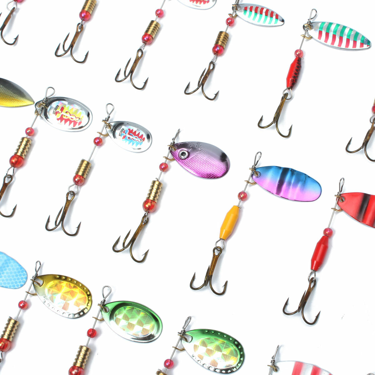 Lot of 30Pcs Trout Spoon Metal Fishing Lures Spinner Baits Bass Tackle  Colorful | eBay