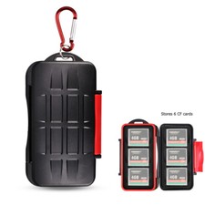 Memory Card Case Holder fits 6 CF Card for Canon EOS-1D C 5D Mark III Nikon D800