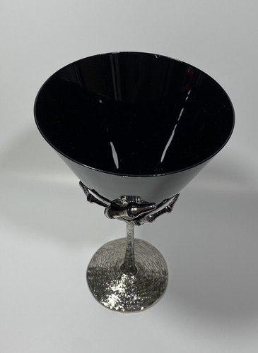 x1 Halloween Skeleton Hand NEW!!! MARTINI Glass Metal Gothic SILVER - Picture 3 of 5