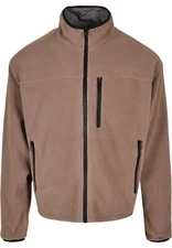 Urban Classics Reversible Dark Khaki Polar Fleece Jacket For Men