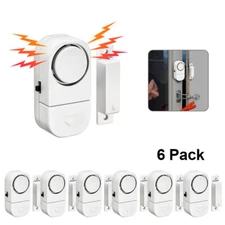 6 Pack Wireless Magnetic Sensor Door/Window Detect Entry Alarm Security Burglar