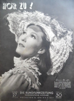 HÖRZU 27 - 1949 B Programm 26.6.-2.7. Brigitte Horney Else Elster Trude Eipperle
