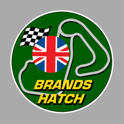 CIRCUIT DE BRANDS HATCH RACING TRACK AUFKLEBER STICKER 12cm (BA014)