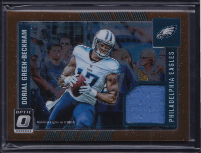 2016 DONRUSS OPTIC THREADS RELIC BRONZE DORIAL GREEN-BECKHAM #9 TITANS EAGLES