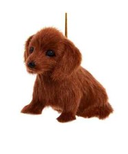 Furry Brown DACHSHUND Wiener Dog Breed Christmas Ornament, by Kurt Adler