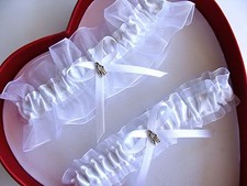 NEW Beautiful White Wedding Garter Prom Homecoming GetTheGoodStuff A LOVE