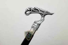 Nautical Solid Dragon Head Design Handle Wooden Style Walking Stick Cane Gift