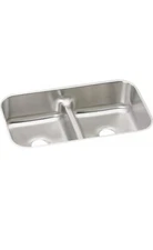 Elkay EAQDUH3118 Lustertone 32-1/2" Undermount Double Basin - Stainless Steel