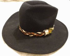 Longhorn Cowboy Hat Feather Band Vintage , medium size
